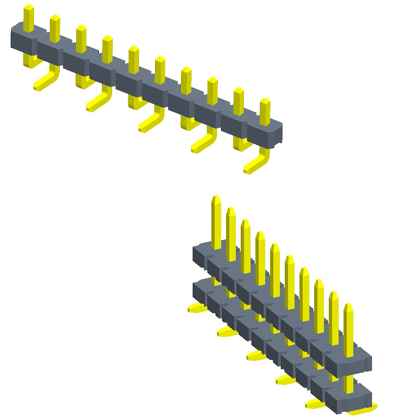 5.08mmPin Header  single Row Single/double plastic SMT